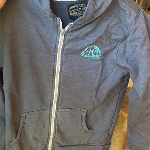 United By Blue Charcoal Hoodie with Teal Logo